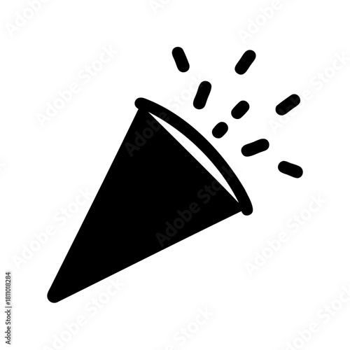 Confetti popper celebration icon vector illustration Vector