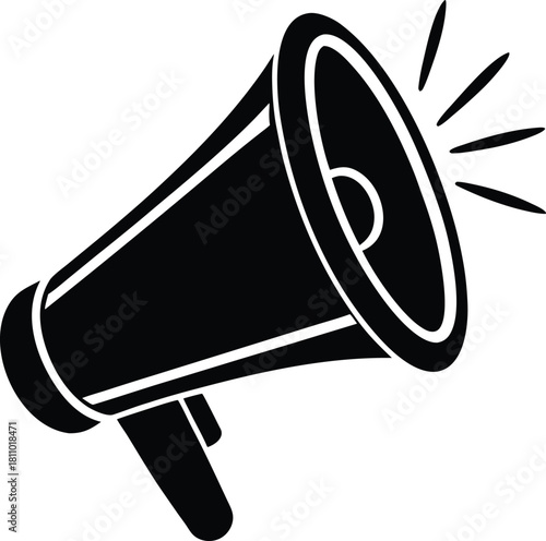 Megaphone or loudspeaker icon representing public announcement and communication
