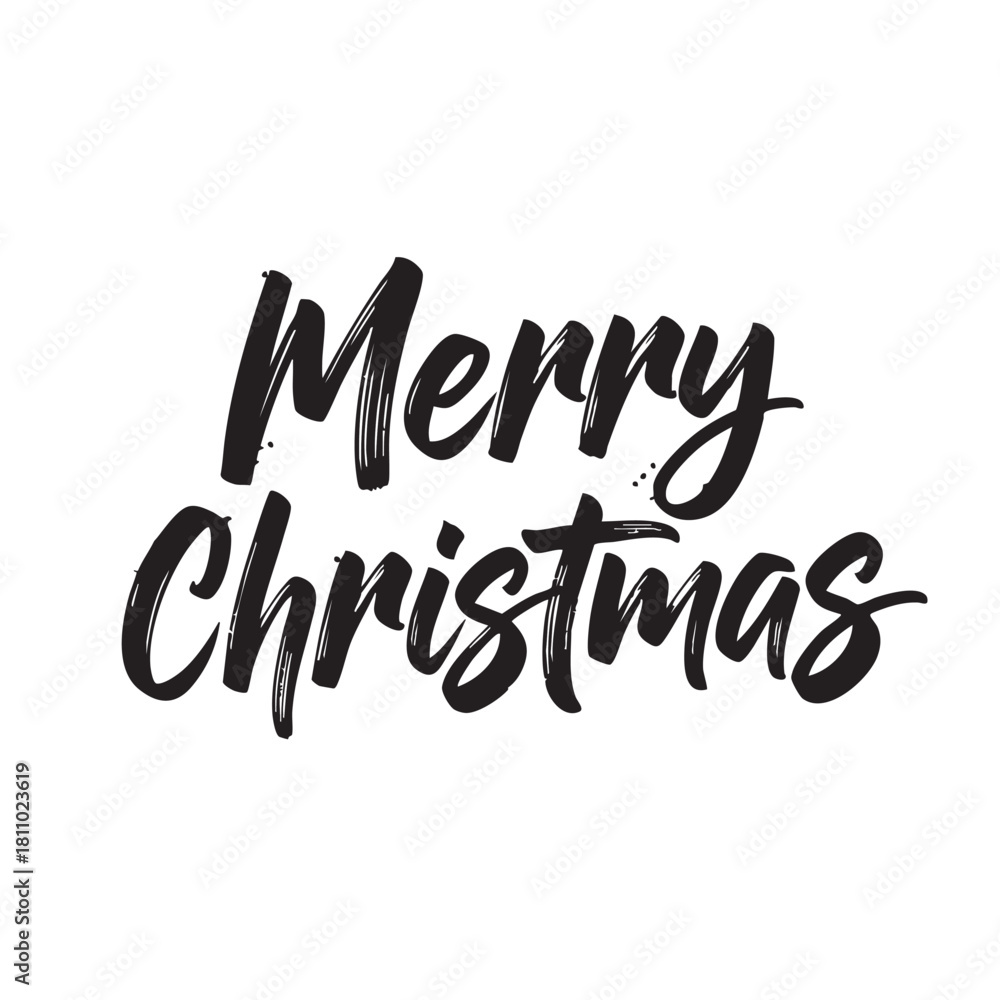 Fototapeta premium Merry christmas lettering for christmas time