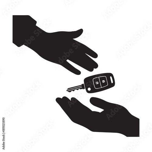 The Exchange of Car Keys Symbolizing Ownership, Transfer, and New Beginnings. 