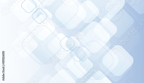 Abstract Squares Blue Rounded shapes overlapping elements background for presentations and web design adds depth and a modern touch