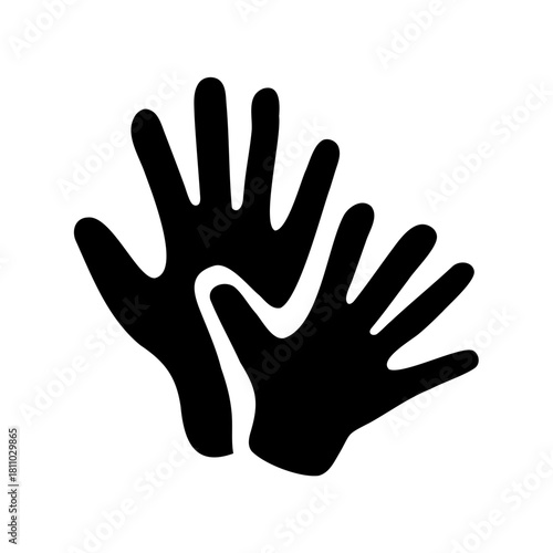 Generational hands silhouette showing care and unity Vector
