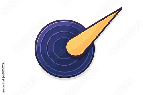 Stylized gauge icon showing high speed, maximum performance, or achievement level