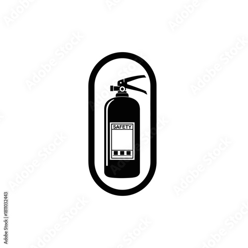 Fire Extinguisher Silhouette Logo: Immediate Readiness for Safety