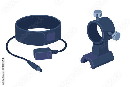 Essential telescope accessories set featuring dew heater strap and optical mounting ring