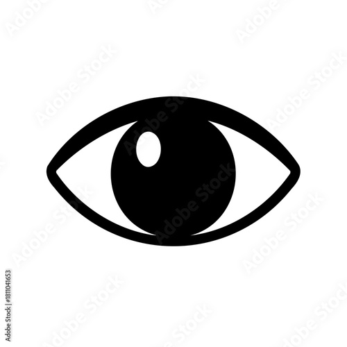 Simple graphic eye symbol for observation or viewing Vector