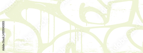 Abstract graffiti background with light green tags urban art design element for street style projects
