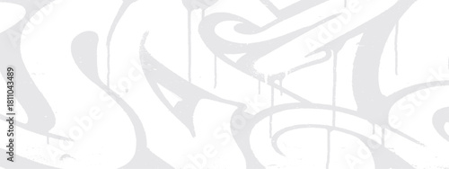 Abstract graffiti background with light gray swirls and drips artistic urban design element for posters and creative projects