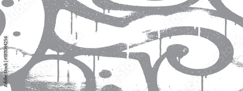 Abstract graffiti background with gray swirls and drips urban art texture for creative designs modern street style