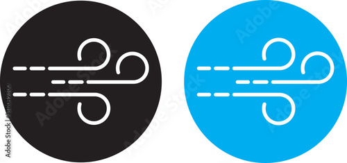 Wind icons set. Blowing wind icon vector logo set collection. high quality black style vector icons. Set wind blow line icon. Blowing wind outline icons. Windy weather symbol