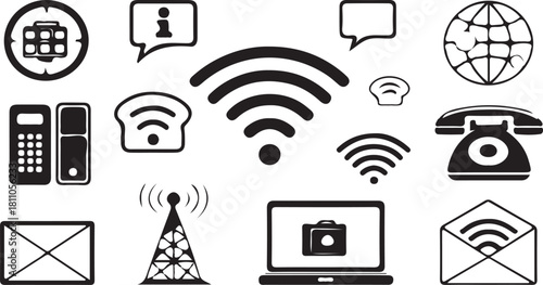 wireless communication icons