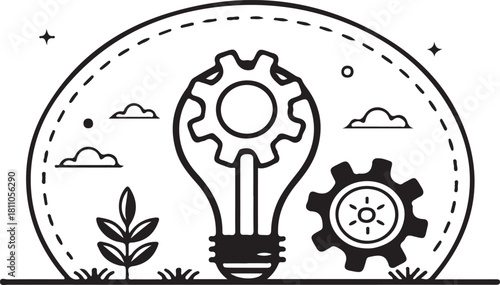 vector illustration of a clock