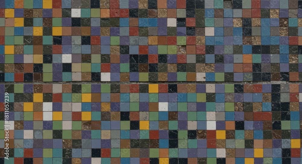 Fototapeta premium Colorful Mosaic Tile Wall Texture Background