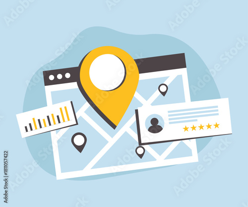 Reviews about the location and there are graphs displayed