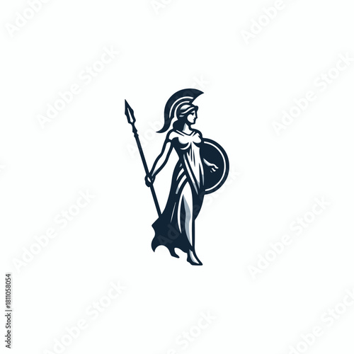 Athena Goddess of War Logo