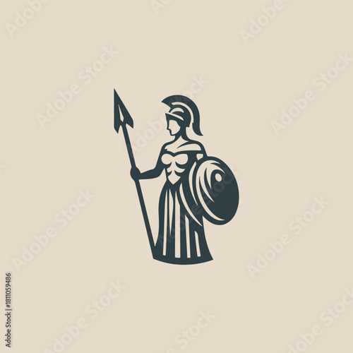 Athena Goddess of War Logo