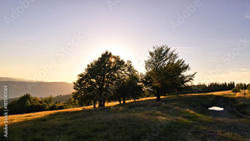 Fototapeta Naklejka Na Ścianę i Meble -  Stunning view from Szyndzielnia Peak at afternoon.
