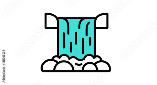 Graphic illustration of a roll of toilet paper.
