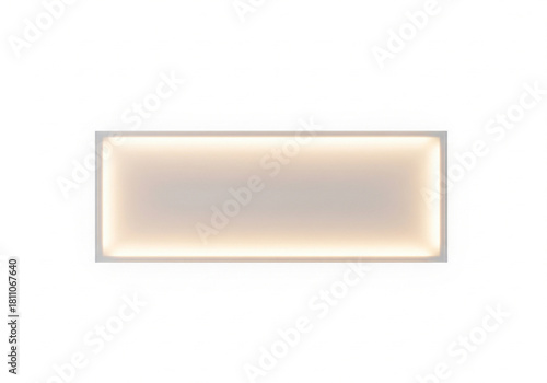 Wallpaper Mural Illuminated rectangular recessed light fixture, minimalist design, thin metal panel with soft warm glow, ideal for modern architectural lighting and signage Torontodigital.ca