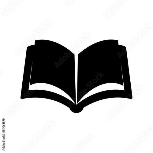 Open book silhouette representing knowledge learning and education for everyone involved