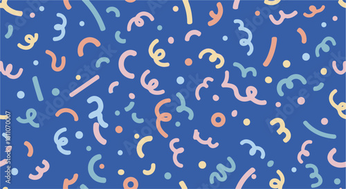 Abstract Celebration of colorful Confetti: a joyful composition of confetti, adding a celebratory mood, it's perfect to use it as background, background texture, or design element.