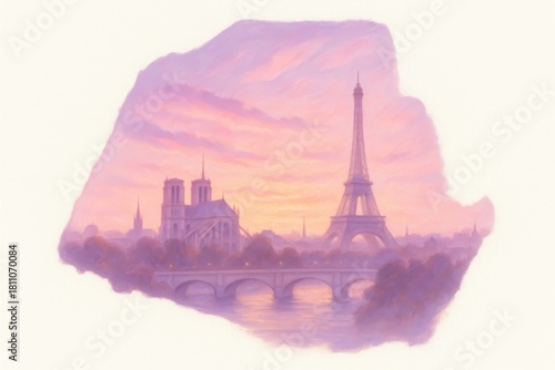 map of paris, eiffel tower paris france