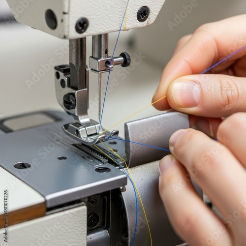 Precision Tailoring: Threading a Serene Sewing Machine for Meticulous Craftsmanship