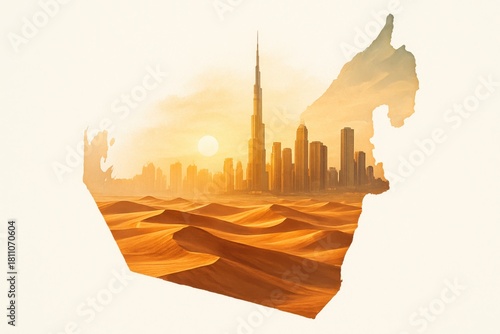 silhouette of a dubai city maps, artwork city map of dubai arabic