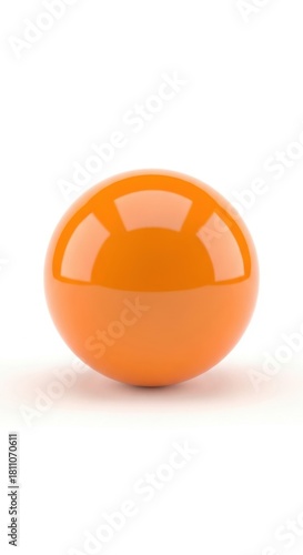 Radiant orange sphere displaying smooth surface texture on a plain backdrop image