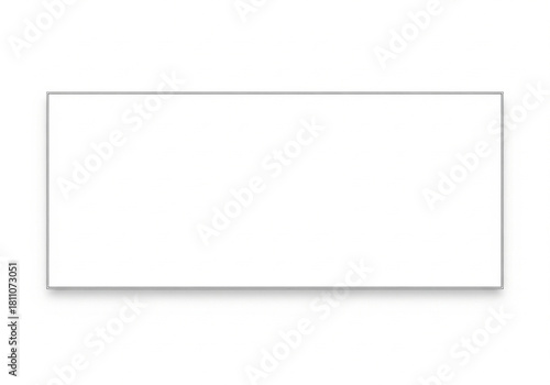 Wallpaper Mural White rectangle transparent glass signage in metallic holder with shadows and light reflection on white background, ideal for business advertisement or information displays Torontodigital.ca