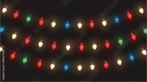 Festive String Lights A Colorful Display for Holiday Celebrations and Decor
