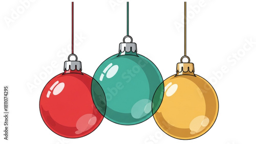Festive Holiday Cheer Trio of Christmas Ornaments for Seasonal Celebrations