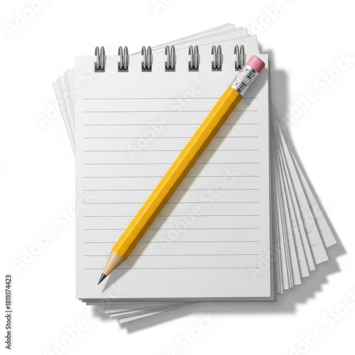 Simple notepad with yellow pencil displaying potential for crafting compelling stories