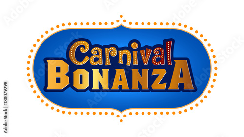 Vector illustration of Carnival, Bonanza, sale, offer, festive promotion logo unit on white background.