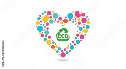 Show your love for the Earth with this vibrant, eco-friendly design, perfect for promoting sustainability and environmental awareness initiatives today