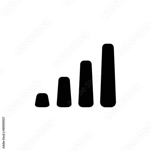 Signal strength indicator showing connectivity bars for wireless communication.