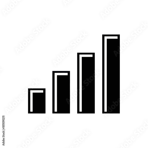 Simple Bar Chart Graphic Representing Growth and Progress.