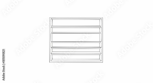 Simple line art illustration of a rectangular air vent grille.