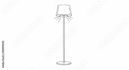 Elegant Floor Lamp with Modern Design and Soft Illumination.
