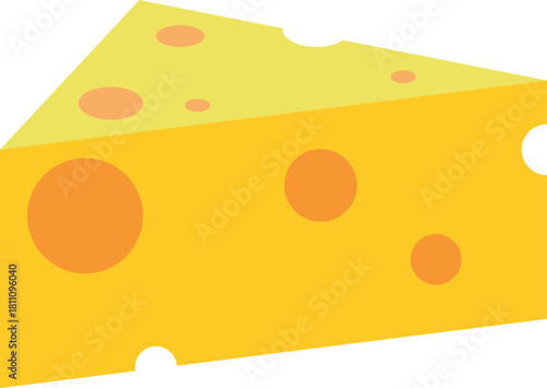 Cheese slice illustration shows tasty block