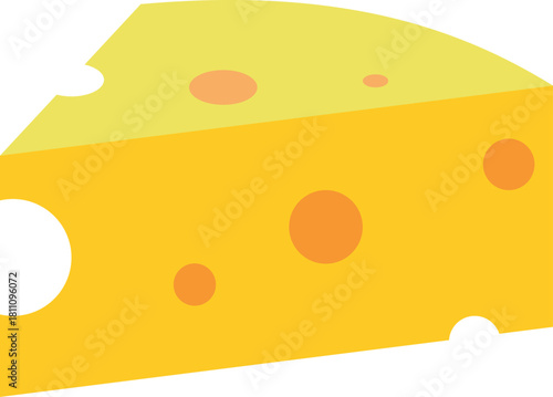 Cheese slice illustration shows tasty block