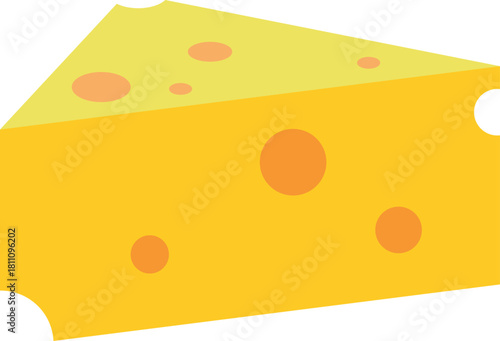 Cheese slice illustration shows tasty block