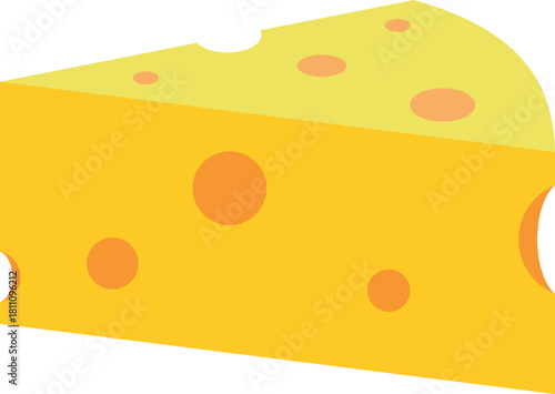 Cheese slice illustration shows tasty block