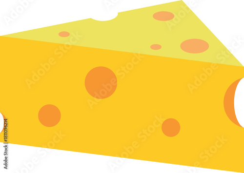 Cheese slice illustration shows tasty block