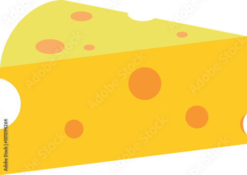 Cheese slice illustration shows tasty block