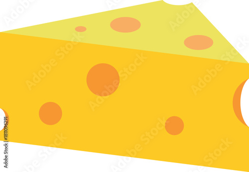 Cheese slice illustration shows tasty block