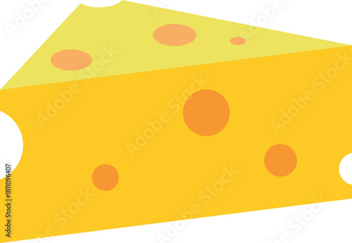 Cheese slice illustration shows tasty block