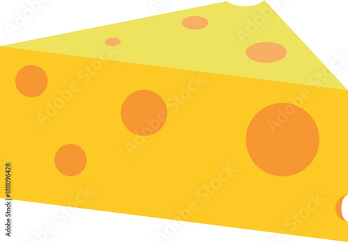Cheese slice illustration shows tasty block