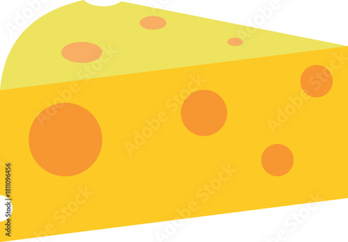 Cheese slice illustration shows tasty block