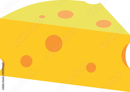 Cheese slice illustration shows tasty block